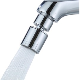 Aireador de llave giratorio (pesado), cabezal de llave de rociador de doble función, aireador de fregadero de cocina giratorio de ángulo grande de 360°, extensor de llave de rosca hembra de 55