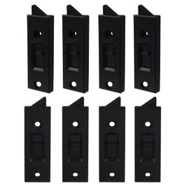 Kyuionty Window Latch Locks Replacement Window Parts and Hardware, Plastic Spring Loaded Sliding Window Tilt Latch for Home Window Accessories, Pack of 8 (Black)