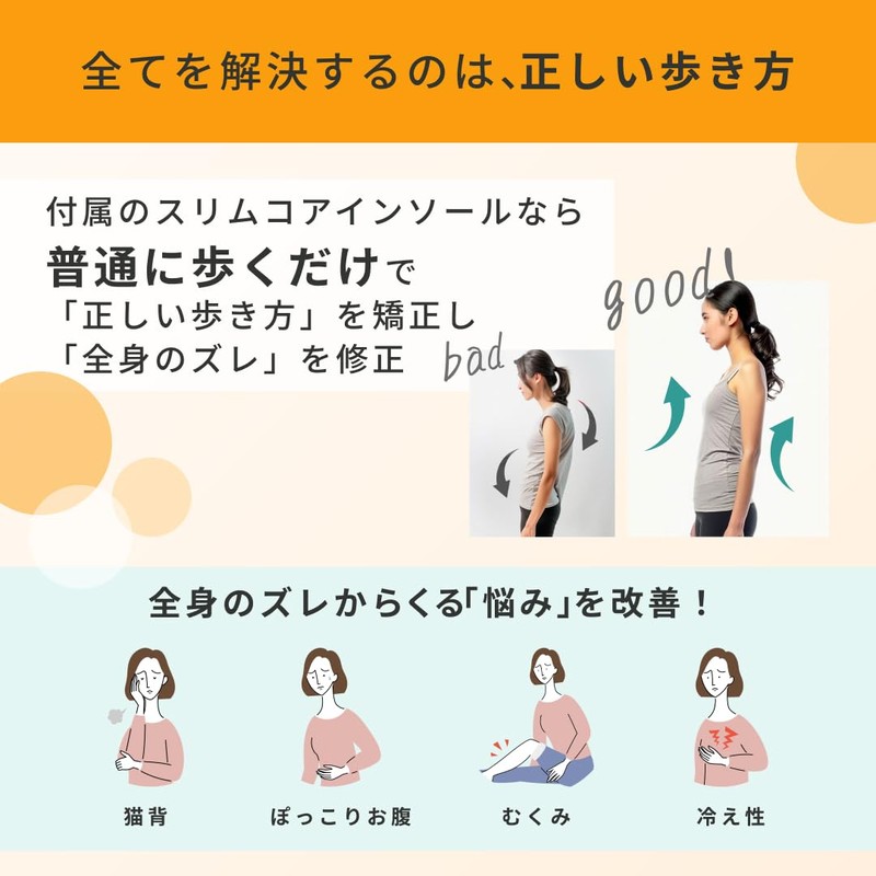 Elfoot Elfoot Slim Core Insole Insole for Style-Up Beauty Posture,