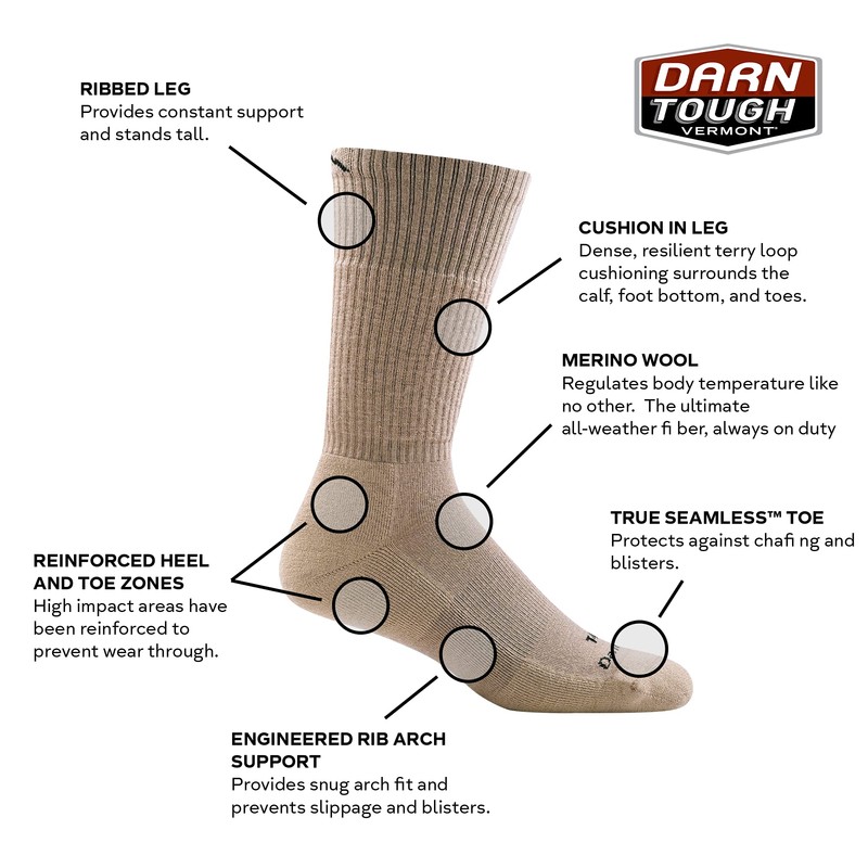 Darn Tough Tactical Boot Cushion Sock, Green