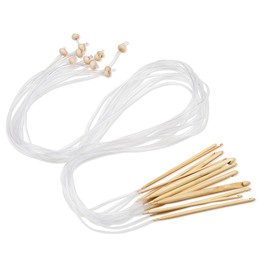 Coopay Tunisian Crochet Hooks Beginners Adults, Tunisian Crochet Hooks Set with Cable 120cm Long Hooks for Tunisian Crochet Afghan Blanket Projects, Warm Bamboo Tunisian Hooks for Arthritis Hands