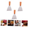 ABOOFAN 3pcs Stainless Steel Griddle Scraper with Handle Versatile Steak