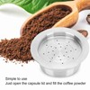 Refillable Coffee Capsule Set, Reusable Capsule with Spoon and Brush
