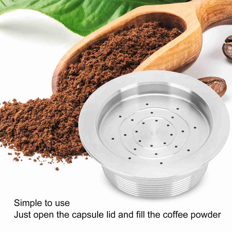 Refillable Coffee Capsule Set, Reusable Capsule with Spoon and Brush