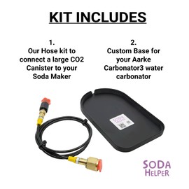 Universal CO2 Adapter Hose - Compatible with Drinkmate OmniFizz & Aarke Carbonator 3 - Premium Food Grade Hose for External CO2 Canisters - 60-Inch Length