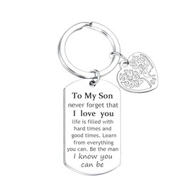 Nimteve Son Gifts from Mum Dad Son Keychain Gifts for Son Graduation Gifts for Son Inspirational Gifts for Son To My Son Gifts Christmas Birthday Gifts for Son