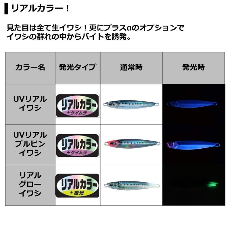 Daiwa Metal Jig, Samurai Jig, 2.1 oz (60 g), Real