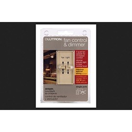 Lutron Electronics S2-LFSQH-IV Single Pole Quiet Light and Fan Control, 1.5-Amp, Ivory