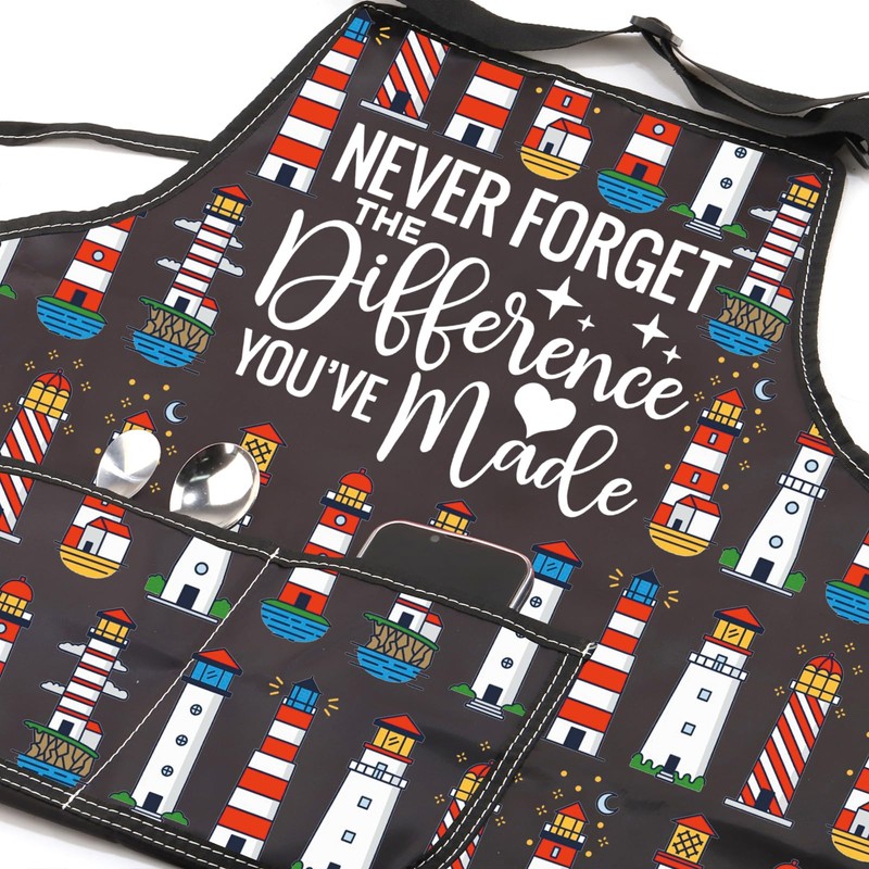 MYSOMY Lighthouse Kitchen Apron Lighthouse Lover Gift Sailor Themed Apron