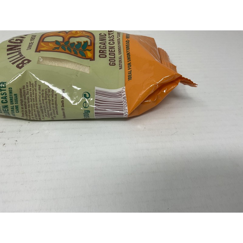 Billingtons Organic Golden Caster Sugar 500g-2 Pack