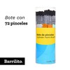 BARRILITO Pincel Escolar Calibres del 1 al 6, Bote con
