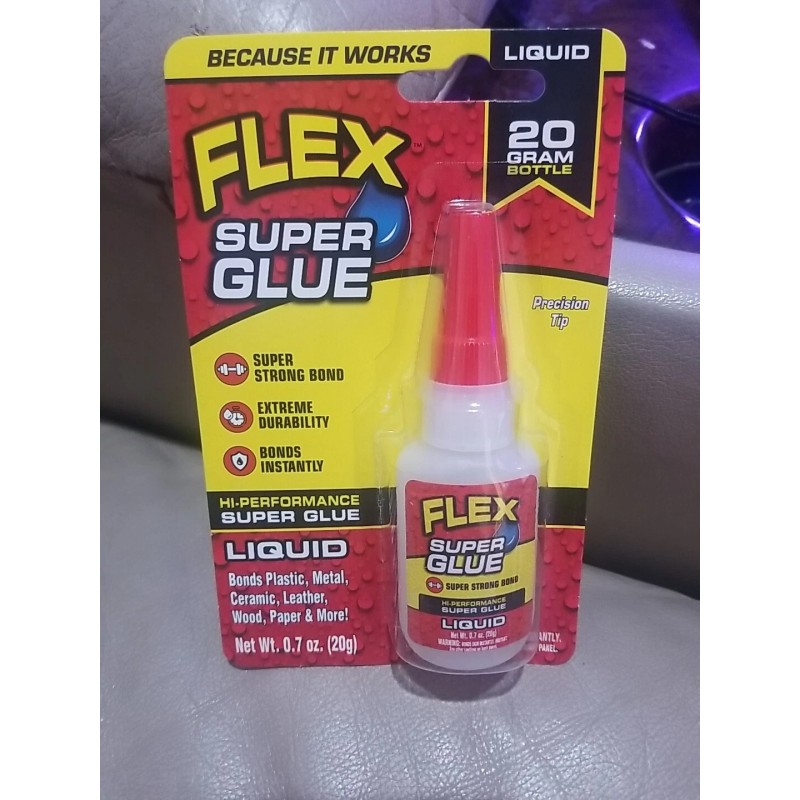 Flex Seal 2 X Flex Super Glue Liquid, Clear, 20