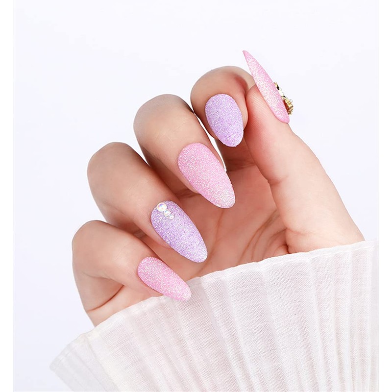 12 Colors Caddy Color Nail Glitter Powder Sugar Like Nail