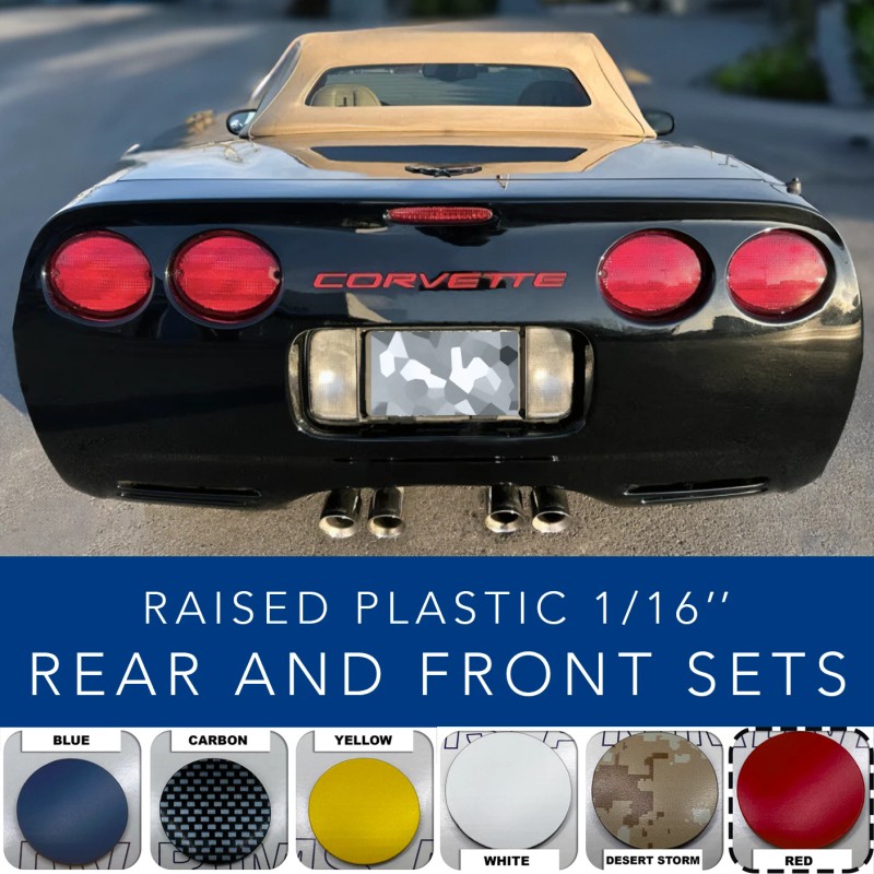 Advanced Trims RED 1/16 RAISED LETTERS FOR C5 CORVETTE 97-2004