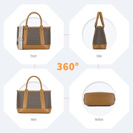 Miss Lulu Woman Handbag - Elegant M Print, Jacquard Shoulder Strap, Lightweight for Everyday Elegance