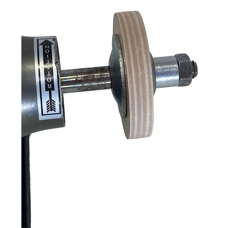 3" (1/2" Width) Leather Strop Honing Wheel - Fits 1/2"