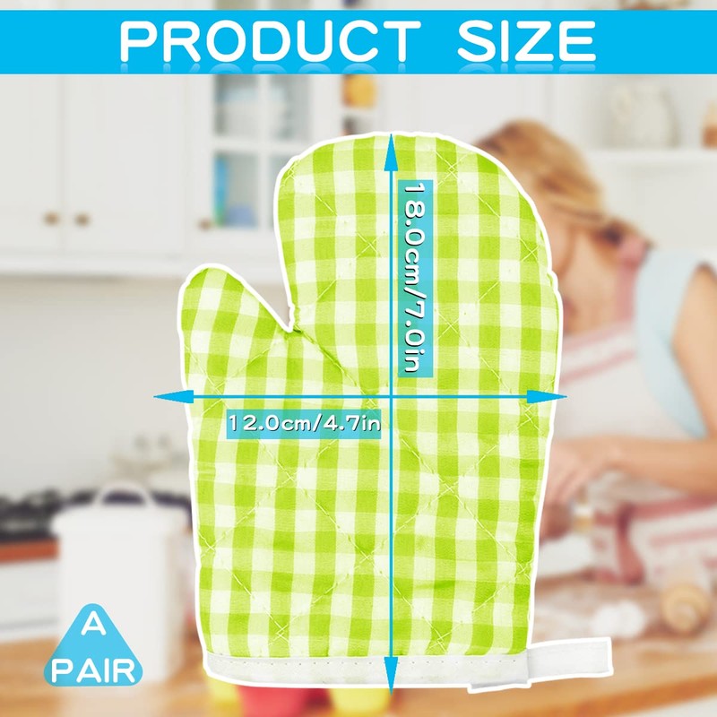 DOERDO 2 Pack Kid Oven Mitts for Kids Heat Resistant