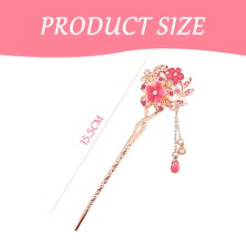 1 Stück Rosa Blumenhaarnadel, Retro -Haarzubehör, Strasshaarzubehör, Accessoires Für Friseurdekoration, Frauenhaarzubehör Für Frauen