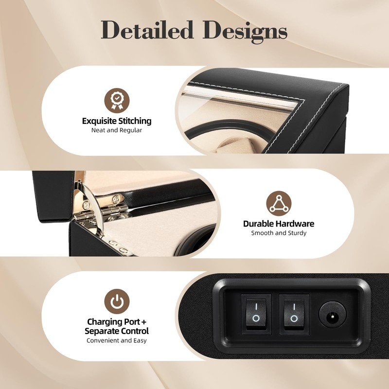 Jiabailie Watch Winder for Automatic Watches with 6 Watches Storages,4