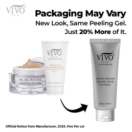 Vivo Per Lei Facial Peeling Gel Tube - Gentle Face Peel for Dry Skin - 2 Pack