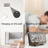 Digital Mirror Alarm Clock 5V Double Alarm Snooze Function LED