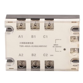 3 Phase Solid State Relay Fast Switching Speed Noise Free AC to AC SSR 90‑250VAC to 24‑480VAC TSR 40AA H (40A)