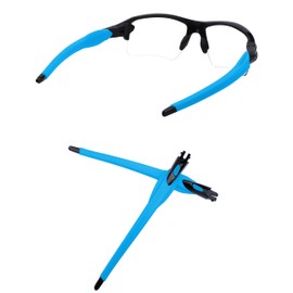 MYCOURAG Replacement Temples Arms Legs Compatible with Oakley Flak 2.0/ Flak 2.0 XL Sunglasses-Black - Sky Blue
