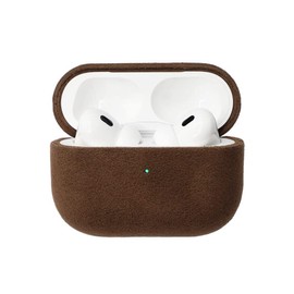ALMA Alcantara Case for AirPods Pro, AirPods Pro 2nd Gen (Gen 1, Brown)