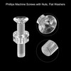 sourcing map M6 x 30mm Plastic Phillips Machine Screws with