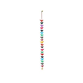 Set of 2 Door Hanging 20 Bird String Fabric with Bell Wall Hangings Festival Traditional New Year for Home Wall Bedroom Home Decor Party Decoration Gift Ideas (Size-26 cm Approx) (Multicolour)