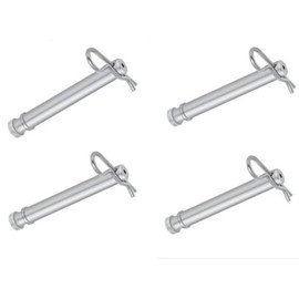 BBMTA Replacement Stainless Steel Receiver Hitch Pin and Clips TS35010、TS10037C、TS10048B、TS10055B、TS10033B、TS35005、TS35100B fits B&W 2" & 2.5" Receiver Trailer Hitches Tow Pins（4pack）
