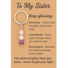 YACO STORE Sister Gifts From Sister Birthday Gifts, Stone Keychain
