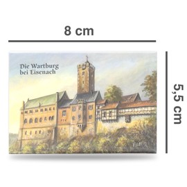 Valdeig Fridge Magnet, The Wartburg at Eisenach, Picture Magnet 8 x 5.5 cm, Kitchen Magnet, Luther, Souvenir Germany, Fridge Magnets, Fridge Magnets, Fridge Magnets, for Magnetic Board
