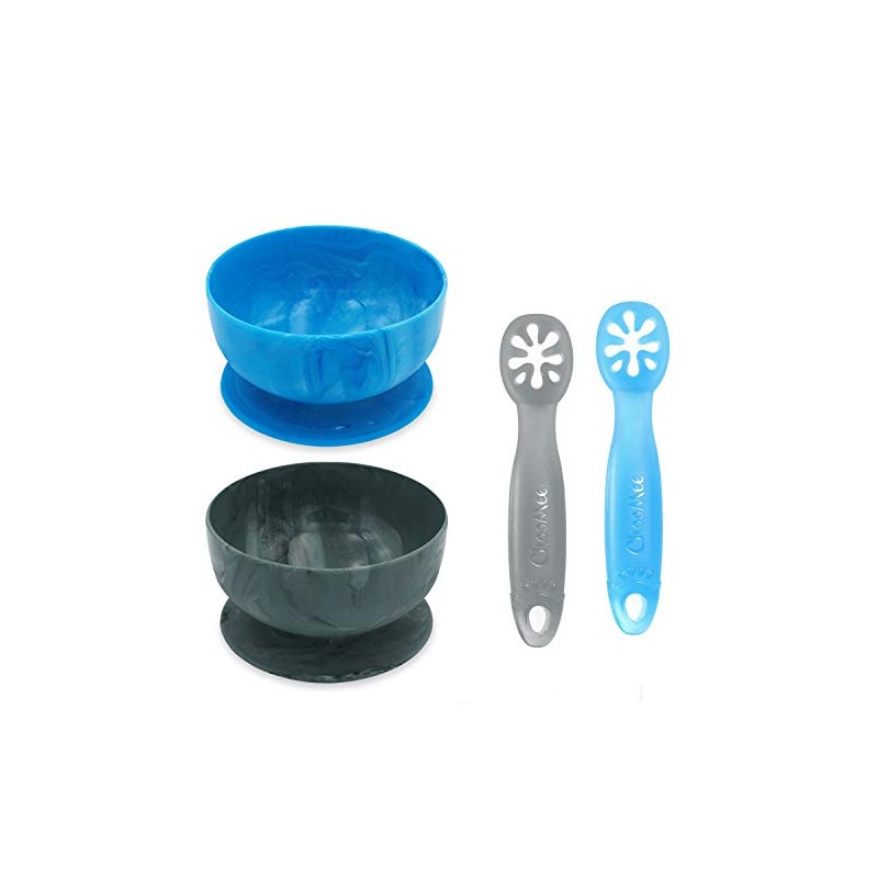 ChooMee Baby Suction Bowl & FlexiDip Learning Utensil Set, 4