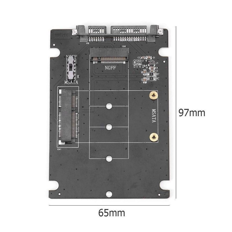 Simplecom SA207 mSATA + M.2 (NGFF) to SATA 2 in