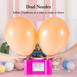 Bomba Eléctrica Para Inflar Globos 600w, Inflador Portátil De Doble Boquilla, Ideal Para Decoración De Fiestas, Cumpleaños, Bodas Y Festivales