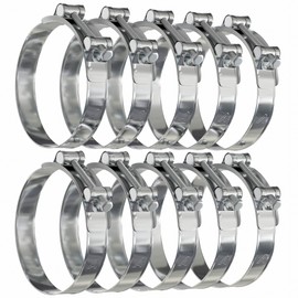 10 Pack - 80mm > 85mm T Bolt Hose Clamps Zinc Turbo Pipe Clips