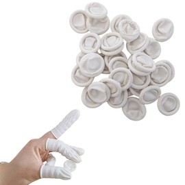 Non-slip Finger Cots for Fingertip Protection and Static Prevention, 200g (Approx. 300 pieces) MOMI Latex Finger Cots, Natural Rubber Powder-Free Finger Cots, Commercial Use