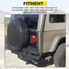KUAFU Rear Dual Tube bumper Compatible with 1997-2006 Jeep Wrangler