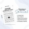 Find Someone Who Bingo Cards, 25 Unique Randomized 5x7 Sheets,