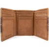 REDHIDE Mens/Gents Genuine Soft Leather Tri-Fold Wallet/Credit Card Holder -
