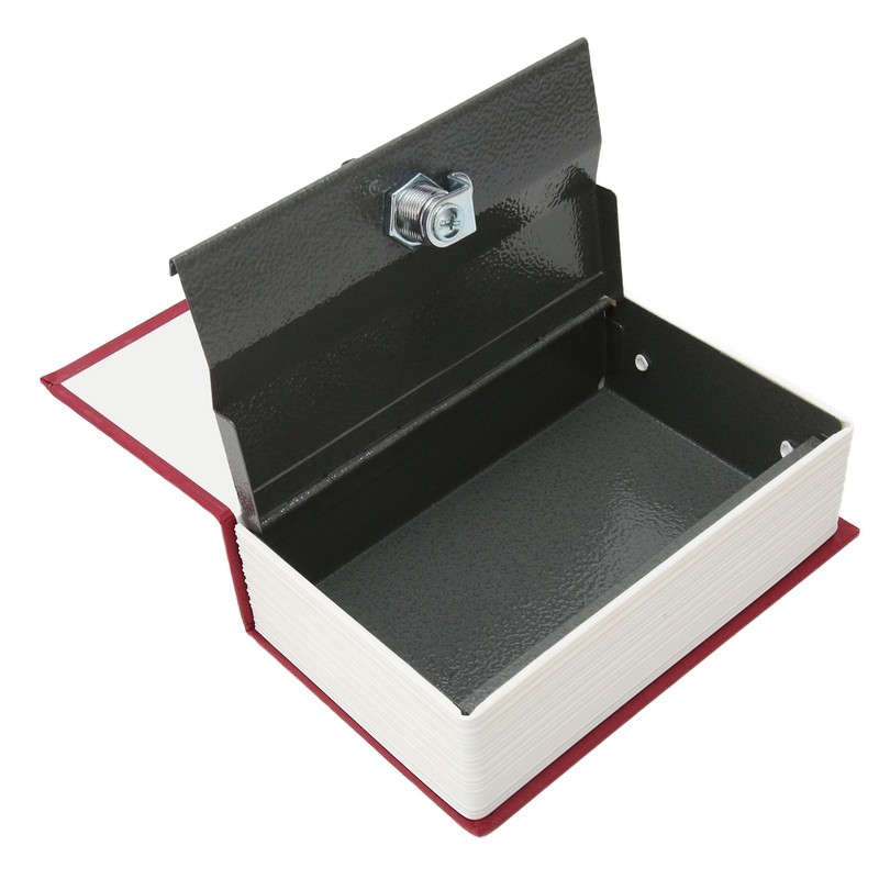 Book Safe Storage Box with Keys Stainless Steel Secret Hidden