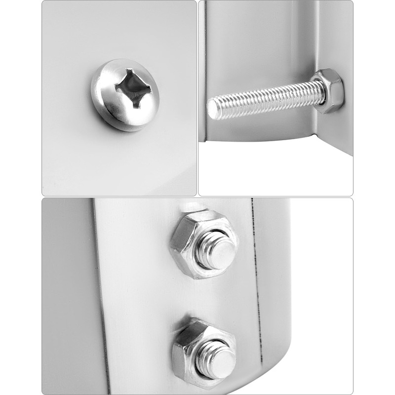 QWORK® 304 Edelstahl schornsteinabdeckung, 80mm, Regenhaube für den Schornstein