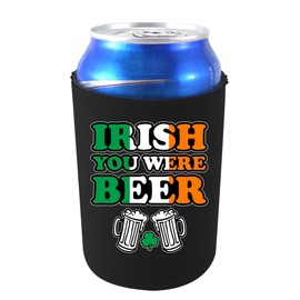 Irish You Were Beer Collapsible Can Coolie