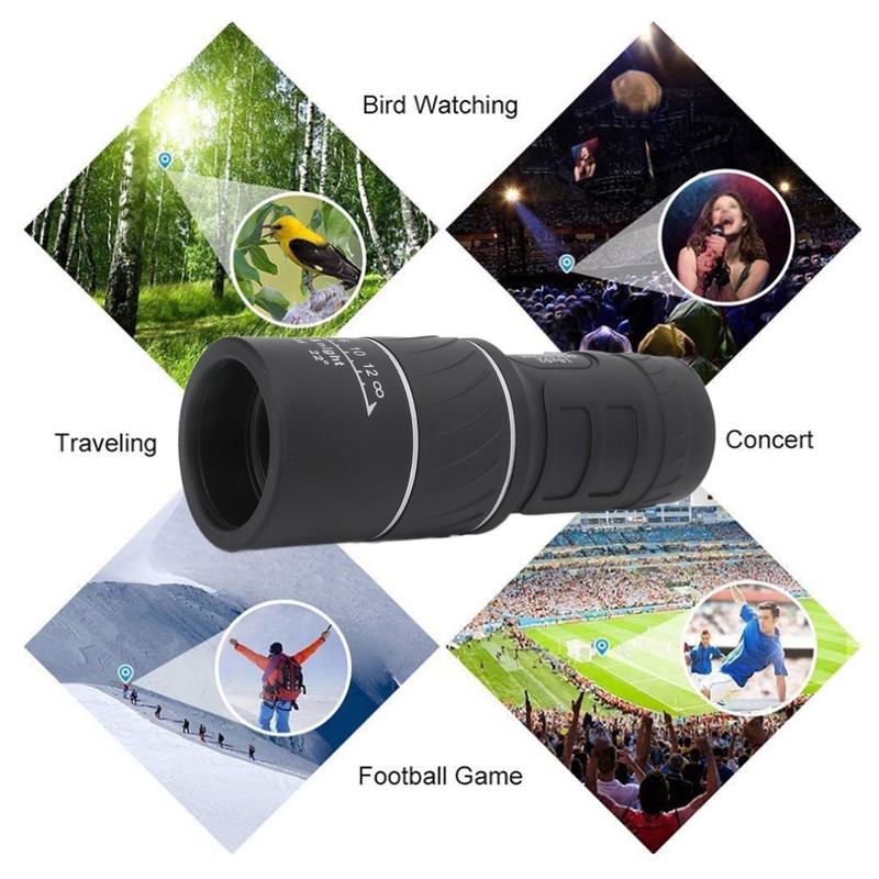 16x52 Monocular Dual Focus Optics Zoom Telescope High Power Monoculars