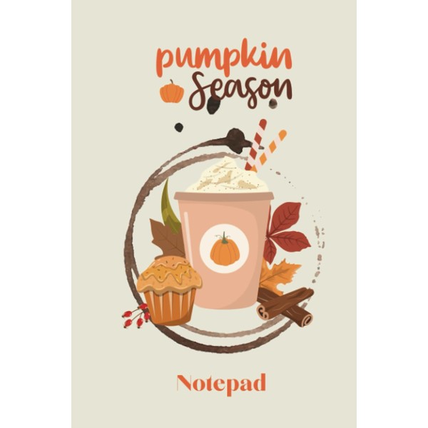 autumnal thoughts - pumpkin spice latte - coffee lovers notepad,