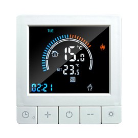 Decdeal Room Thermostat Indoor Room Thermostat Digital Thermostat Room Thermostat for Home Smart Thermostat Intelligent Thermostat Programmable Digital Thermostat with Child Lock LCD Display NTC