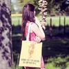 Mr. & Mrs. Panda Hugging Cat Shopping Bag, yellow