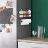 ARVINKEY Spice Rack Magnetic Shelf, Foldable Refrigerator Magnetic Spice Holder,