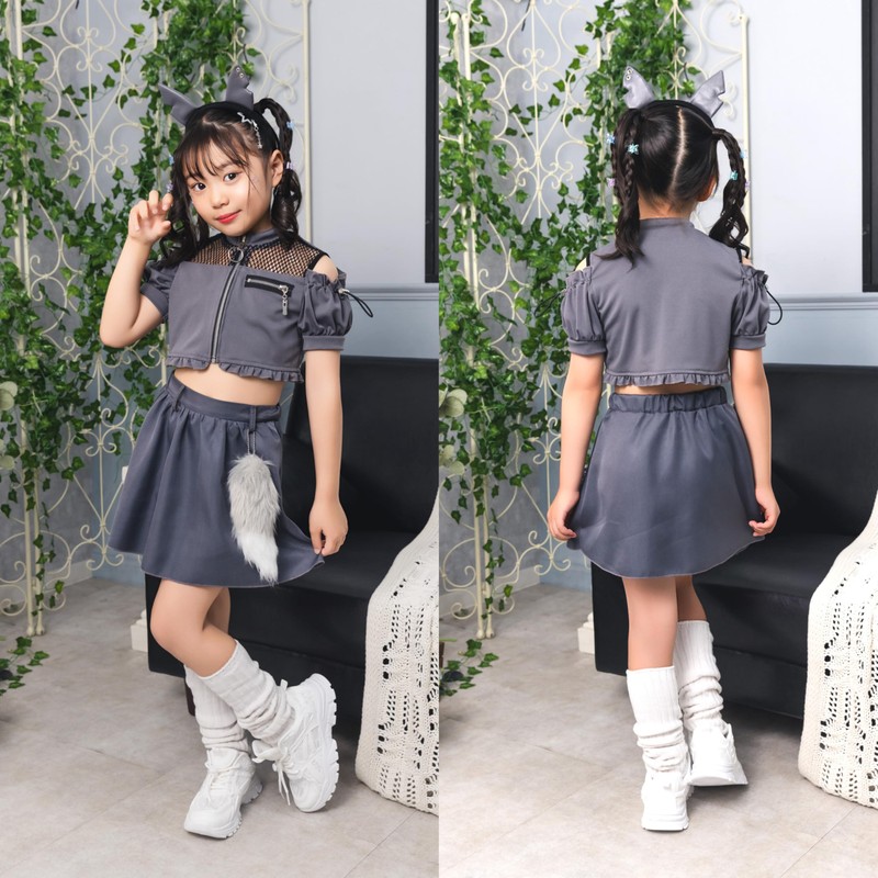 Clear Stone Halloween Toxic Wolf Kids Cosplay, 55.1 inches (140